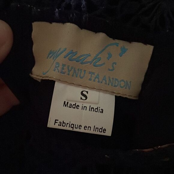 Anthropologie Renyu Cristy floral crochet top RUNS GENEROUS - Picture 6 of 6